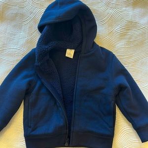 Baby Gap boys 4T fleece lined sweatshirt navy blue